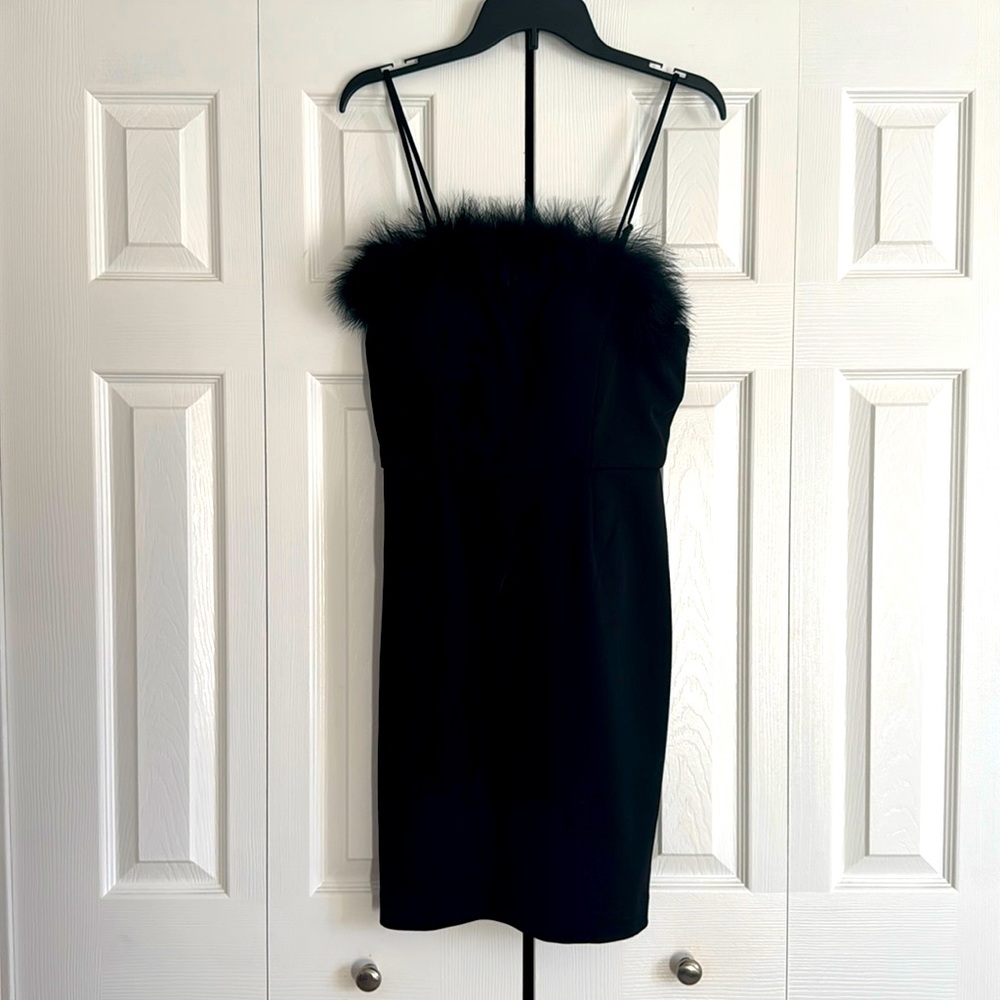 Laundry Black Feather Dress Size 6